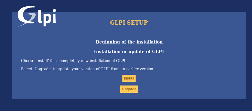 Installation of GLPI - Step 2